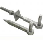Field Gate Hinges 13" Hook To Bolt & 8" Hook To Drive 19mm Pins Galvanised Set